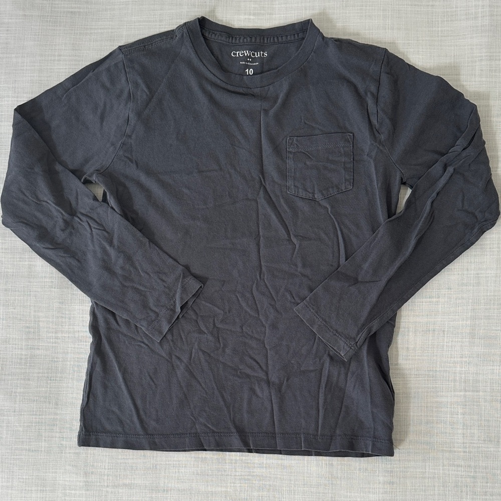 Crewcuts Boys’ Charcoal Long Sleeve Tee